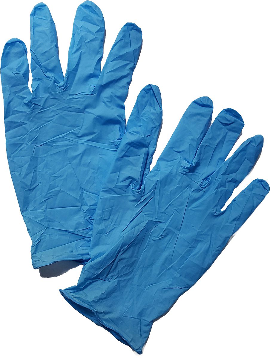 Nitrile Gloves, Large, 6 per Box