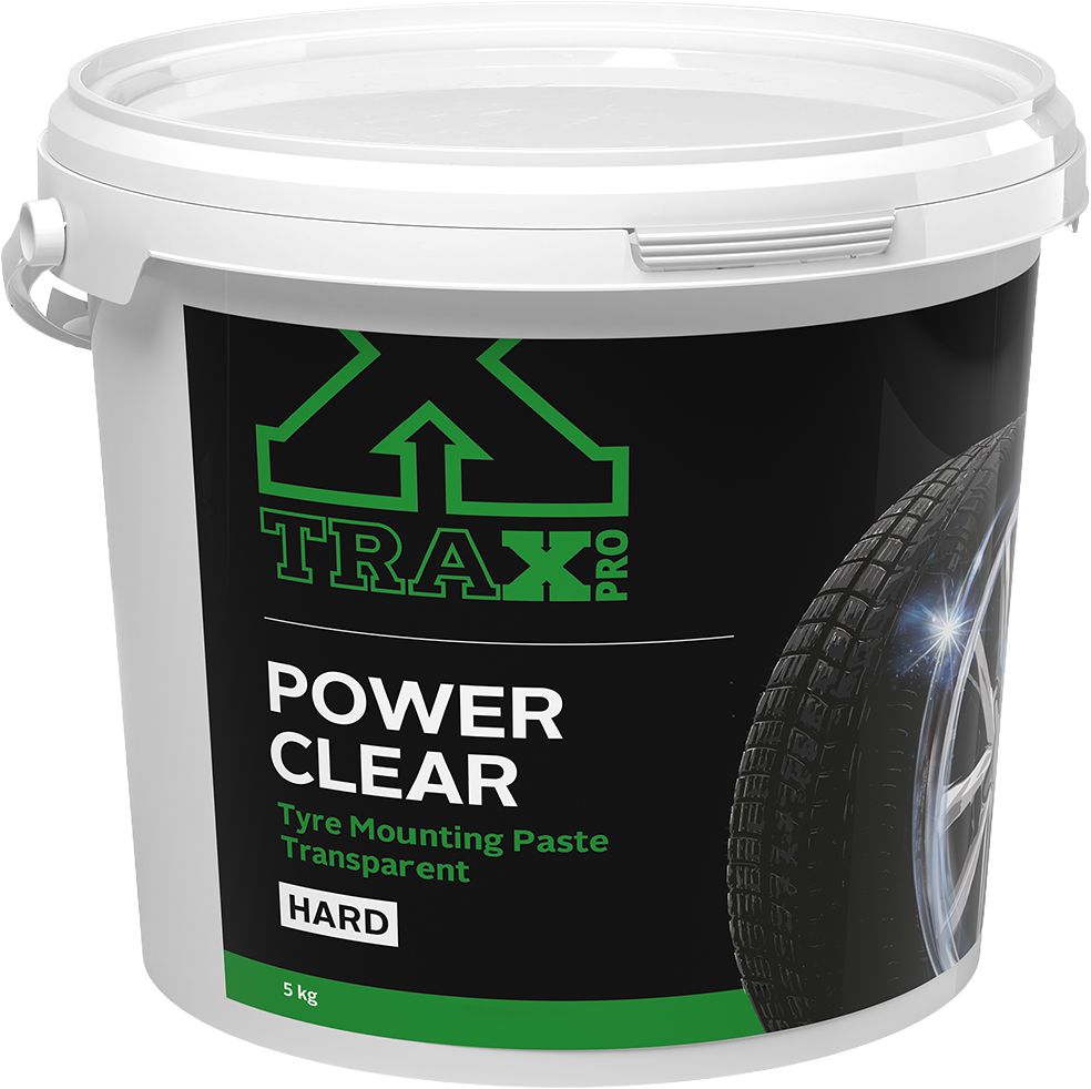 TRAX Power Clear Transparent Tire Paste 8 lb Bucket, TRAX Power Mounting Tire Paste, Clear Transparent, High Lubricity