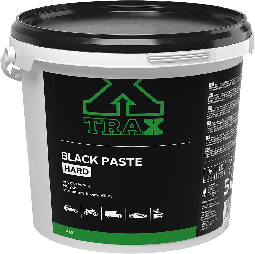 Trax Black Tire Mounting Paste 8 lb Bucket, TRAX Power Mounting Tire Paste, Black, High Lubricity, 8 lb Bucket