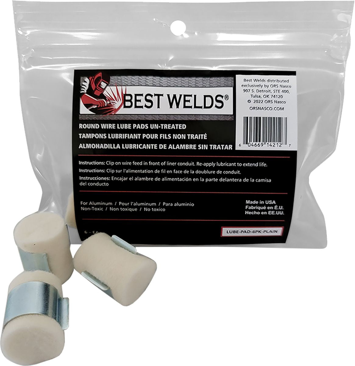 MIG Wire Lube Pad Round White Pre-Treated | Lawson Lawson Products MIG Wire Lube Pad Round White Pre-Treated | Lawson Lawson Products