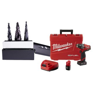  Milwaukee® M12 FUEL™ 1/2" Drill Driver Kit with Cryonitride Step Drill - 1633879