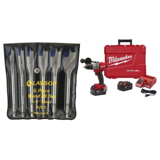 Milwaukee® M18 FUEL™ 1/2" Drill Driver Kit with Wood Boring Starter Dr - 1632773