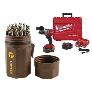  Milwaukee® M18™ FUEL 1/2" Hammer Drill Kit with Regency® Jobber Length - 1632793