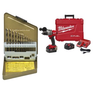  Milwaukee® M18 FUEL™ 1/2" Drill Driver Kit with Regency® Jobber Length - 1632763