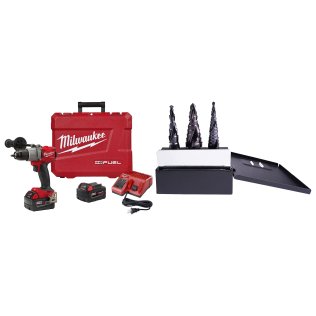  Milwaukee® M18™ FUEL 1/2" Hammer Drill Kit with Cryonitride Step Drill - 1633935