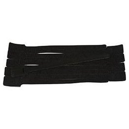  Releasable Cable Tie Hook and Loop 15" Black - 58366