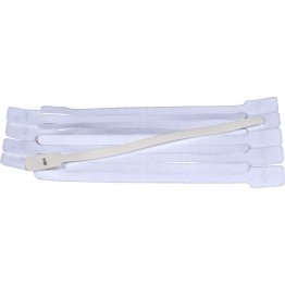  Releasable Cable Tie Hook and Loop 15" White - 58370