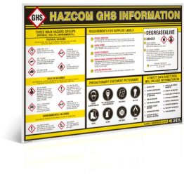 GHS Safety Information Wall Chart 18x24 - 1403830