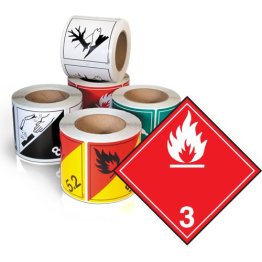 GHS Safety International Shipping Labels Class 3 Flammable Liquids Vinyl - 1403059