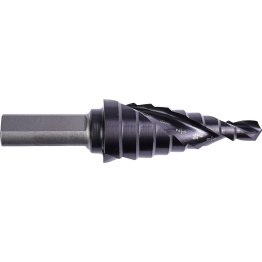 CryoTool® 3/16" - 7/8" Cryonitride Spiral Fluted Step Drill - 3/8" Shank - DY80170040