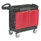 Rubbermaid® Commercial TradeMaster® Cart with 2 Door Cabinet, Small - 1327059