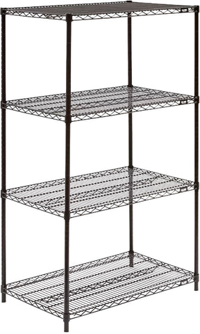 Heavy Duty 4-Shelf Storage Rack Black 63