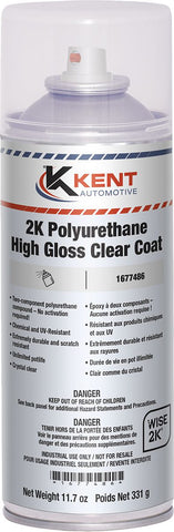 Wise 2K High Gloss Clear Coat Polyurethane Aerosol 11.7 oz
