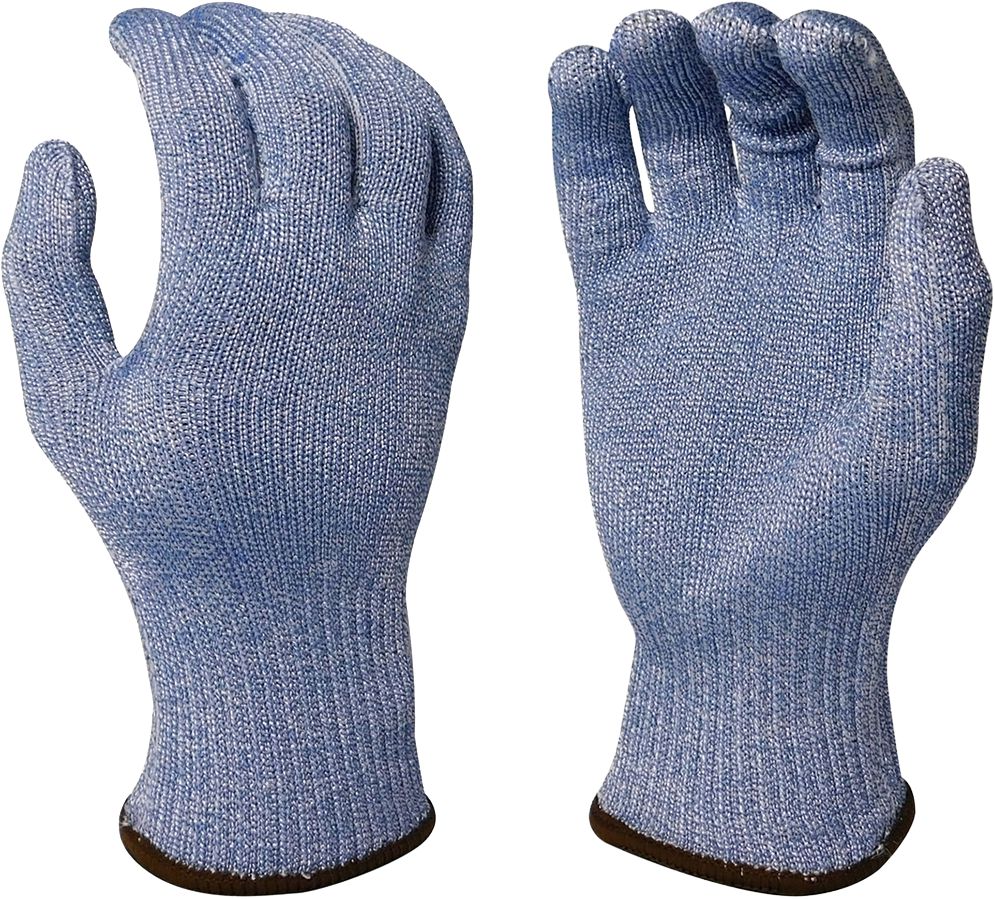Basetek Uncoated Glove, Blue, Medium, Basetek Gloves, Uncoated, 13g Blue HDPE Basetek® A5 Liner, Blue, Medium