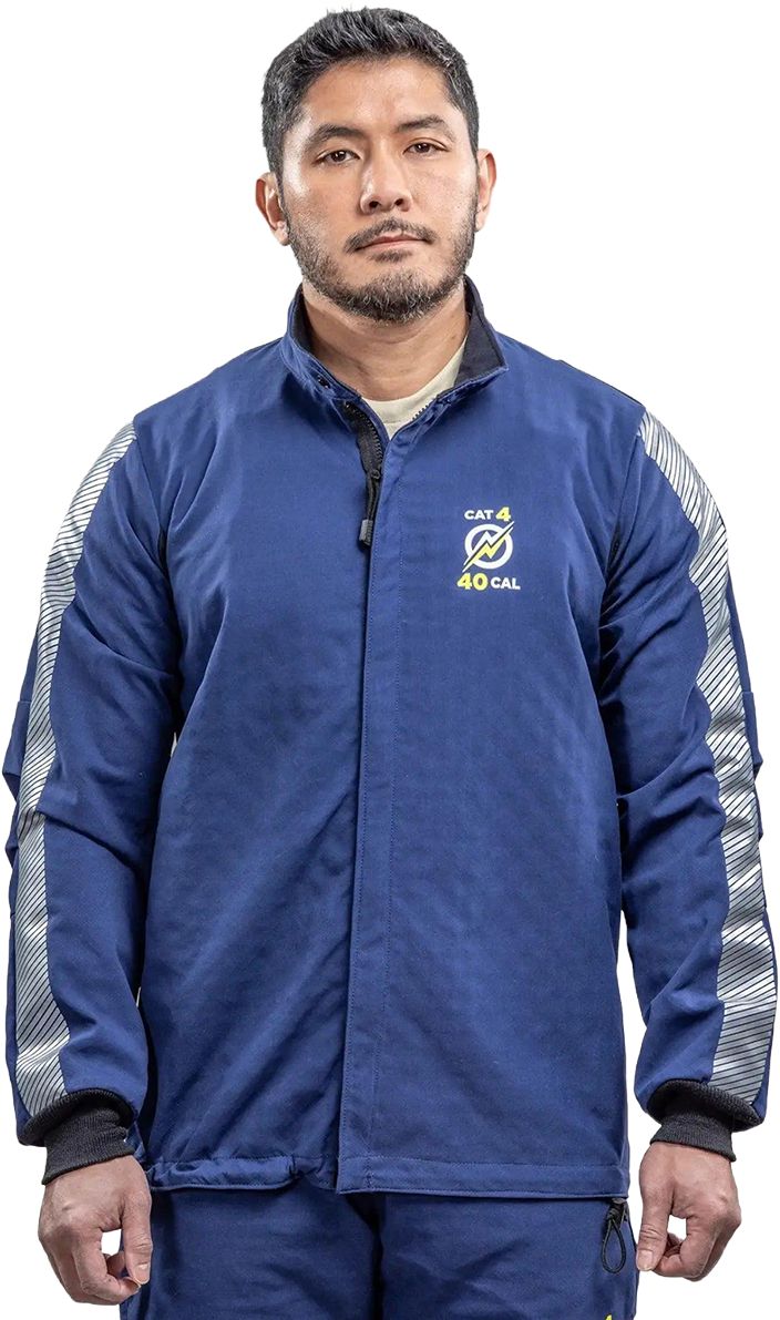AGP Series Arc Flash Jacket, Navy, Large, Regular, 9.5 oz PYRAD Fabric by GORE-TEX LABS, AGP Series Arc Flash Jacket, Navy