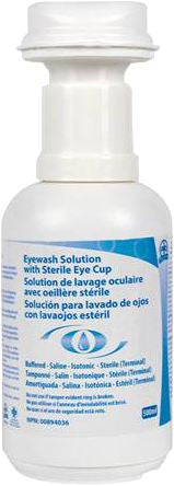 Eyewash Solution with Sterile Eye Cup, 500ml, Eyewash Solution with Sterile Eye Cup, 500 ml, 16 Oz.