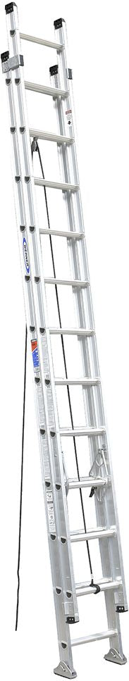 Mid Rung Ladder 24ft Aluminum D-Rung Ext Ladder D1524-2 – Lawson Products
