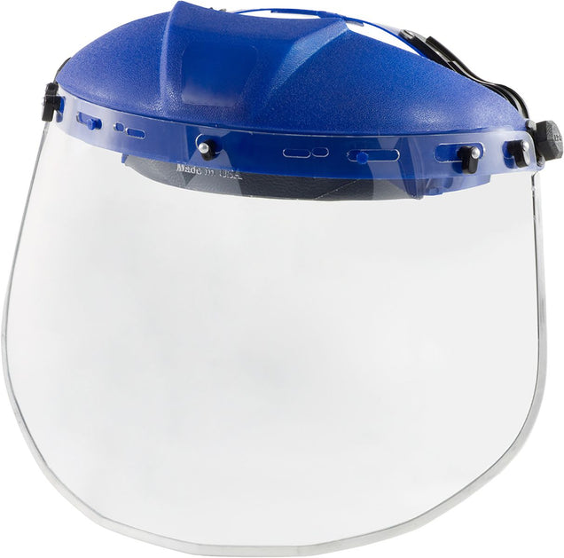 Safety Visor with Aluminum Binding, Clear Lens, One Size, PETG, 0.04