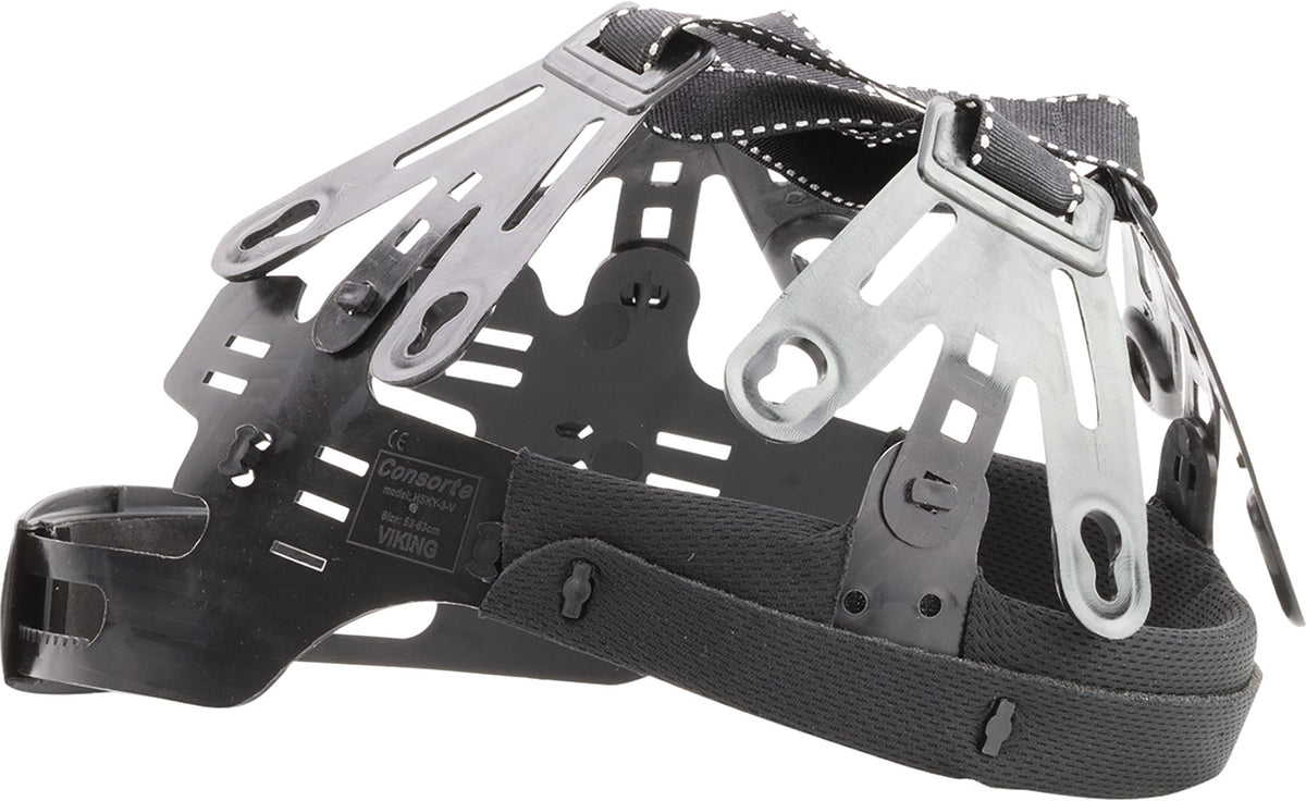 Wolfjaw™ Hard Hat Replacement Suspension, Black, One Size, Nylon, Wheel Ratchet Adjustment