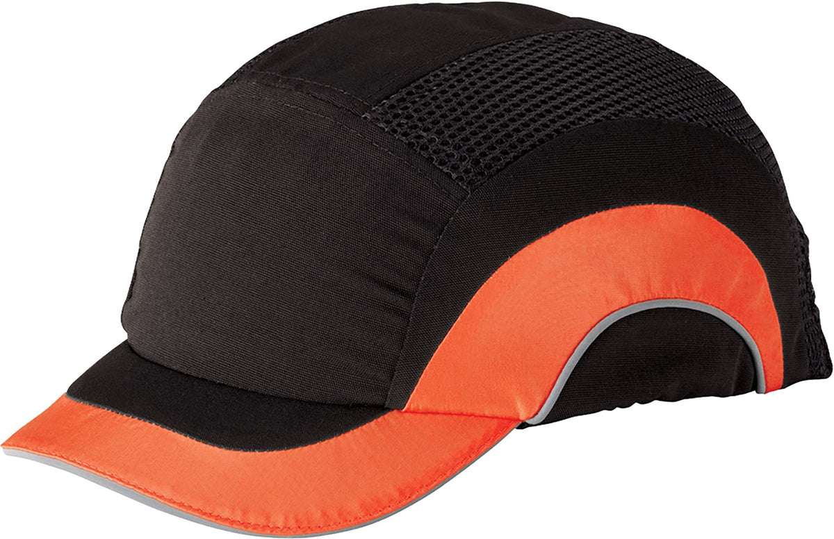 HardCap A1+™ Bump Cap, Hi-Viz Orange, Baseball Style, HDPE Protective Liner, Vented, Short Brim, HardCap A1+™ Bump Cap