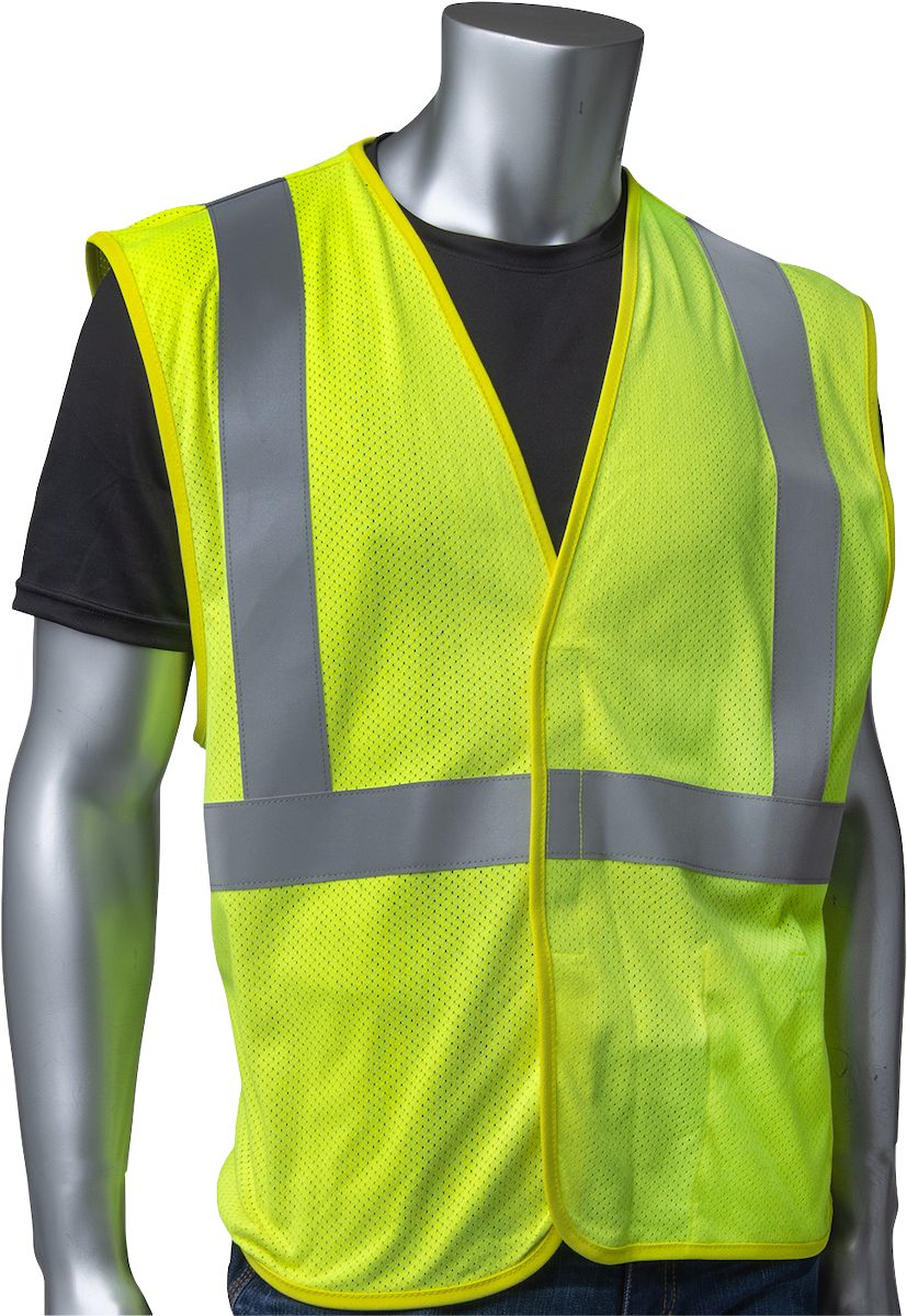 AR/FR Mesh Vest, Hi-Viz Yellow, X-Large, 6.2 Oz., GlenGuard Modacrylic, D-Ring Access, Class 2, Flame Resistant Mest Vest