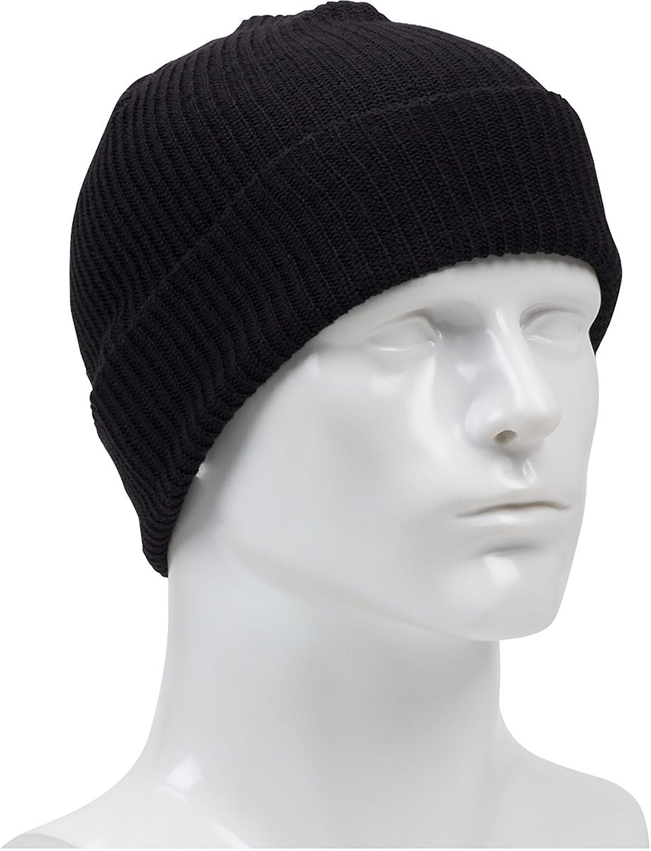 FR Knit Watch Cap, Black, One Size, Modacrylic, EBT 33 cal/cm² , 1-Layer, Cap Coverage