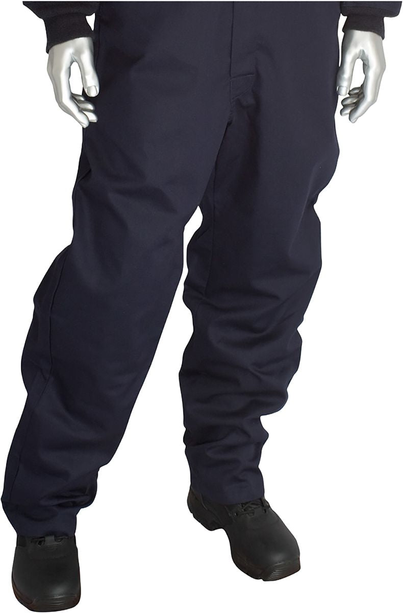 AR/FR Coverall, Navy, 5X-Large, 7 Oz., Cotton/Nylon, ATPV 9.2 cal/cm², Hook and Loop Closure, AR/FR Dual Certified Coverall