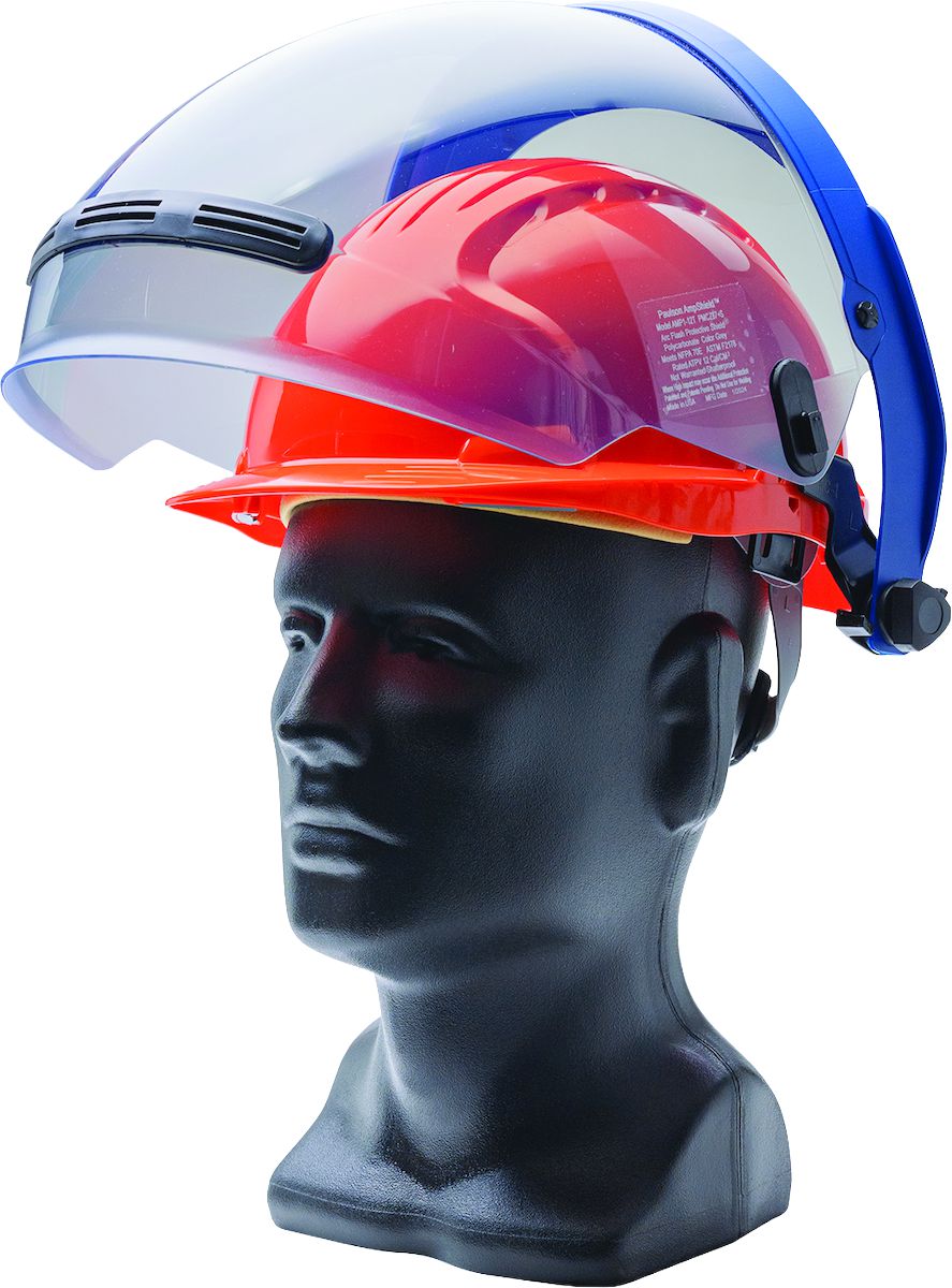 Arc Shield with Cap Style Hard Hat, Gray, One Size, Nylon and Polycarbonate, ATPV 12 cal/cm², 2 HRC Level