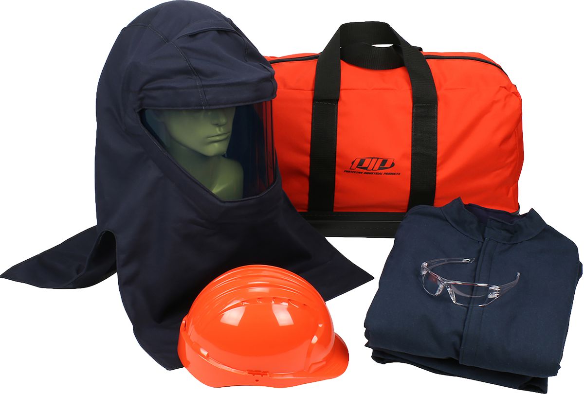 PPE 4 Arc Flash Kit, Navy, Small, ATPV 75 cal/cm², Arc Flash Kit, Navy, Small, ATPV 75 cal/cm², PPE 4, Includes Jacket
