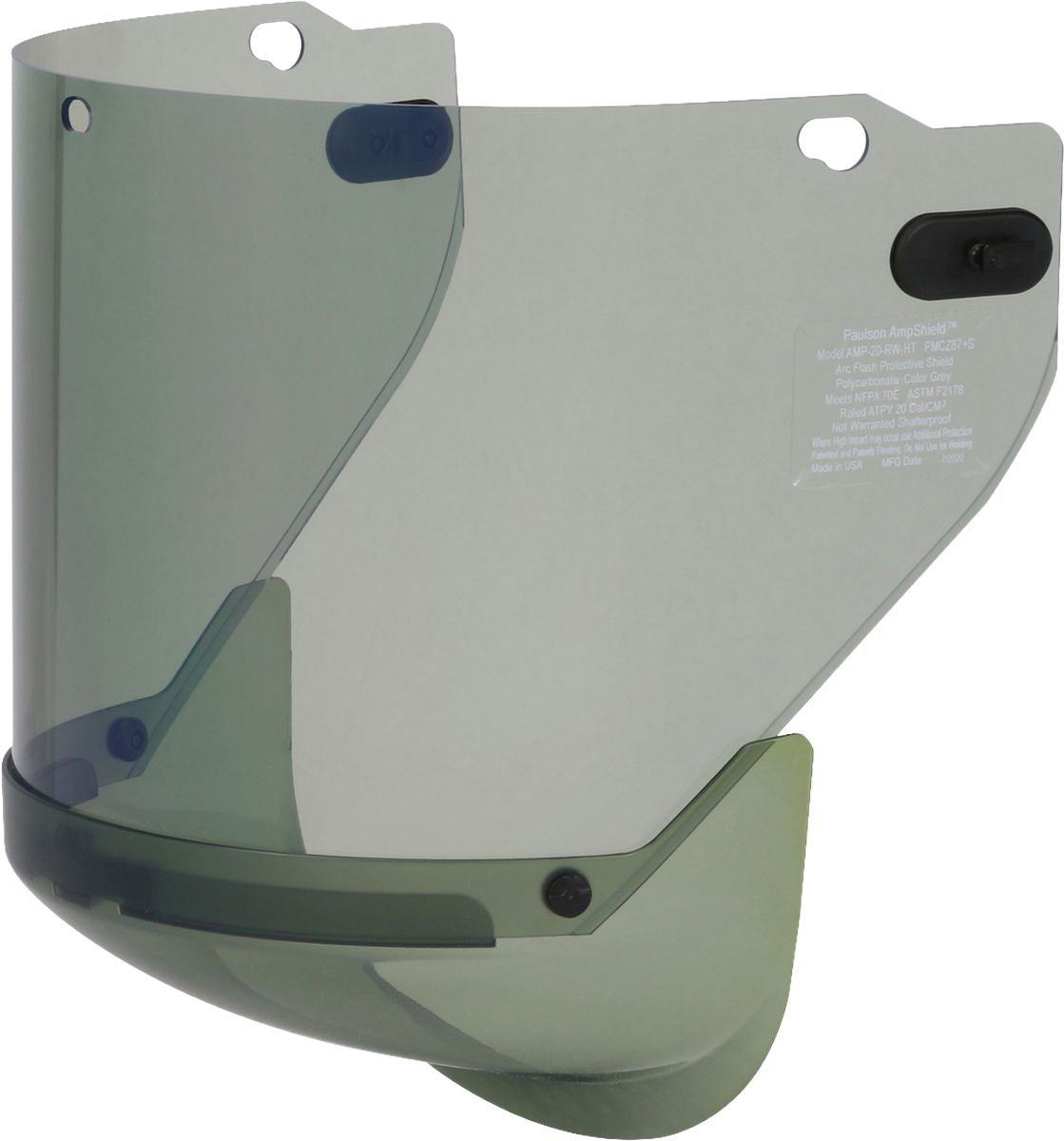 Arc Shield Replacement, Gray, One Size, ATPV 20 cal/cm², Anti-Fog Coated, High Transparency