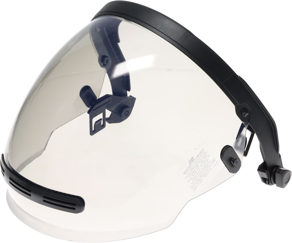Toric Arc Shield with Bracket for Traverse Safety Helmet, Gray, One Size, Nylon/Polycarbonate