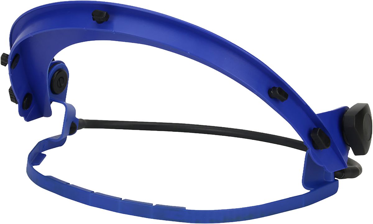 Hard Hat Adapter, Blue, OS, Nylon, Elastomeric Attachment, Low Profile High Temperature Resistant, Hard Hat Adapter, Blue