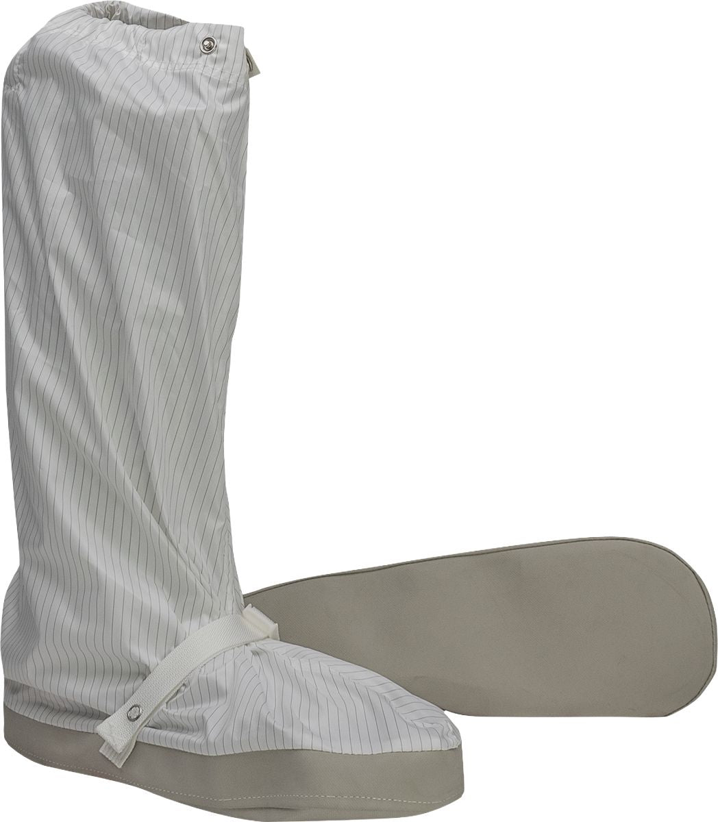Uniform Technology Boot Covers, White, X-Small, Polyester, Carbon, Buckle Closure, ISO 3 (Class 1)