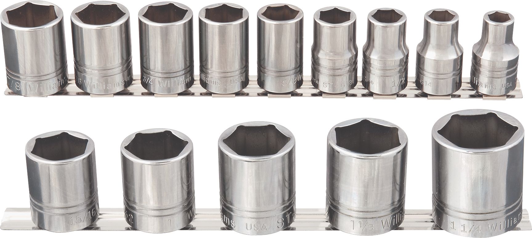 Socket Set, SAE, 6pt Shallow, 1/2