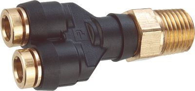 DOT Y Connector Male 1/8-27 x 1/4 x 1/4