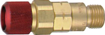 Oxy Acetylene Fuel Gas Hose Side Connector, Brass, B Standard