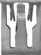 Bezel and Scuff Plate Clip Steel Zinc 11/16