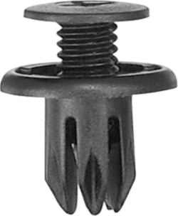 Front/Rear Bumper Screw-Type Retainer Nylon 20mm, Front and Rear Bumper Screw-Type Retainer for Honda Acura, Nylon, Black