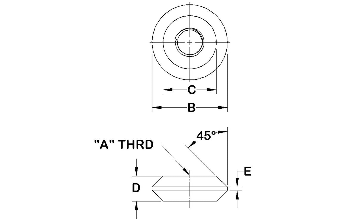 Lawson Thread Insert Weld-In Threaded Insert, 1-1/4