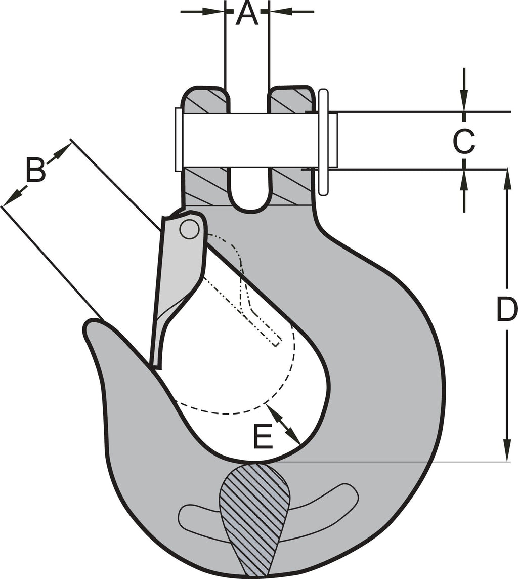 Grade 43 Clevis Slip Hook 5/16