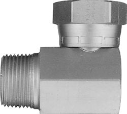 thumbnail image 2 of Hydraulic Hose Connector Cosmostar 3/8 NPTF X 3/8 NPSM 90° Swivel Elbow - Hydraulic Fitting Adapter Hydraulic Adapter 2 of 11