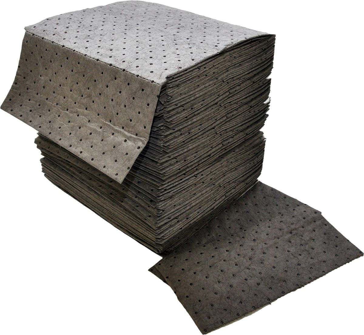 Economy Grade Universal Sorbent Pad Bulk, Economy Grade Universal Sorbent Pad, Gray, 32 Gallons/Case Absorption Capacity