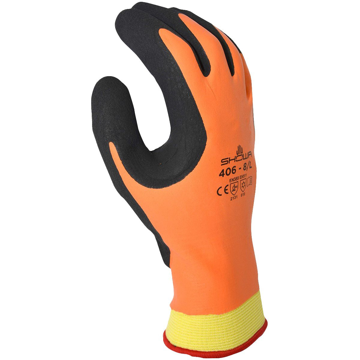 General Purpose, Large, Dual Natural Rubber Palm Coating, Orange w/Black Coating