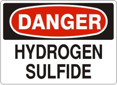 Danger Hydrogen Sulfide Label, Adhesive Vinyl – Lawson Products