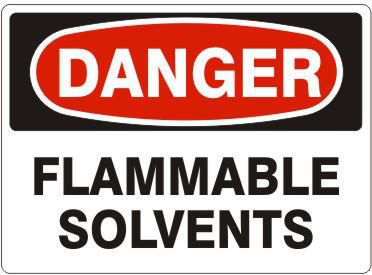 Danger Flammable Solvents Label, Adhesive Vinyl – Lawson Products