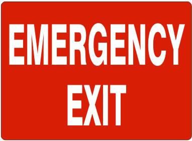 Emergency Exit Label, Adhesive Vinyl – Lawson Products