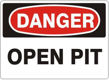 Danger Open Pit Label, Adhesive Vinyl – Lawson Products