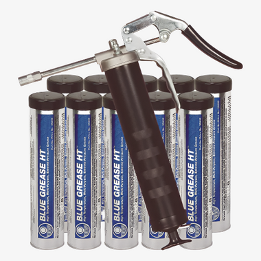 Blue Grease and Grease Gun Bundle