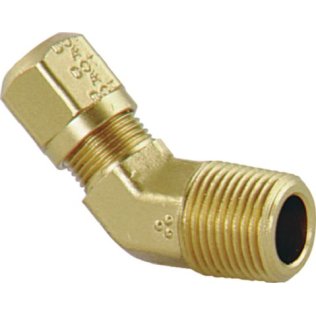  DOT Compression Elbow Male 45° Brass 3/8 x 3/8" - 84311