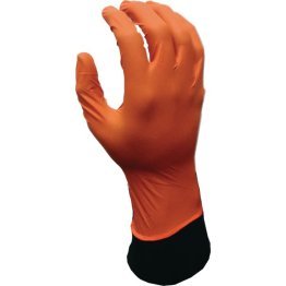 Firm Grip Medium White with Orange Nitrile Coated General Purpose Glove (5-Pack), Orange/White 5557-032